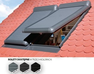 Roleta zewnętrzna FAKRO ARZ Electro 230 do okien dachowych 78x98