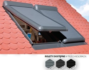 Roleta zewnętrzna FAKRO ARZ Z-Wave do okien dachowych 114x140