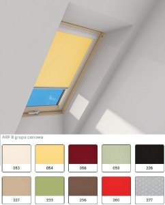Roleta FAKRO ARF NL do okien dachowych 78x98 kolory II grupy  
